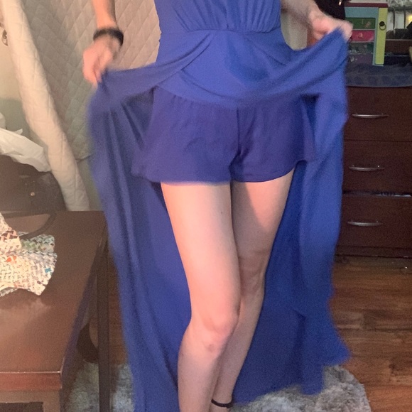 Gianni Bini Formal Long Maxi Gown Blue - Picture 7 of 12